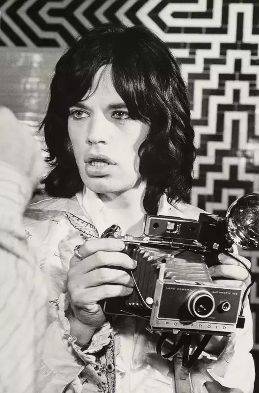 Mick Jagger with camera