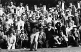 Arnold Palmer on Sunday at Lake Course of the Olympic Club with a view of fans with Sports Scopes in the gallery during the 1966 US Open.