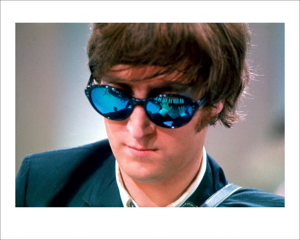 John Lennon recording in the studio. 1965