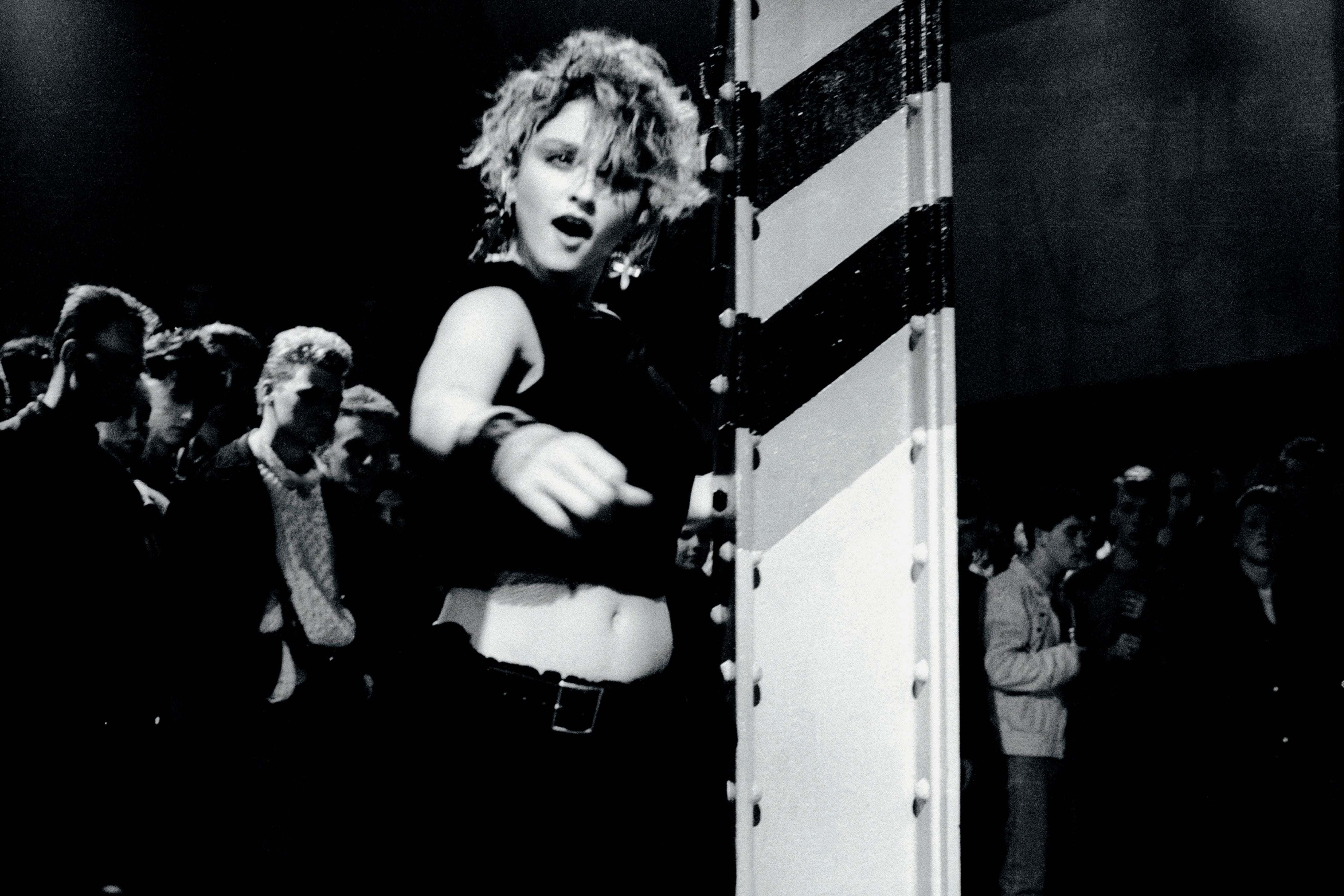 Madonna, 1984. Madonna had just had a hit with Holiday and was invited over to the Haçienda to perform so I took pictures.