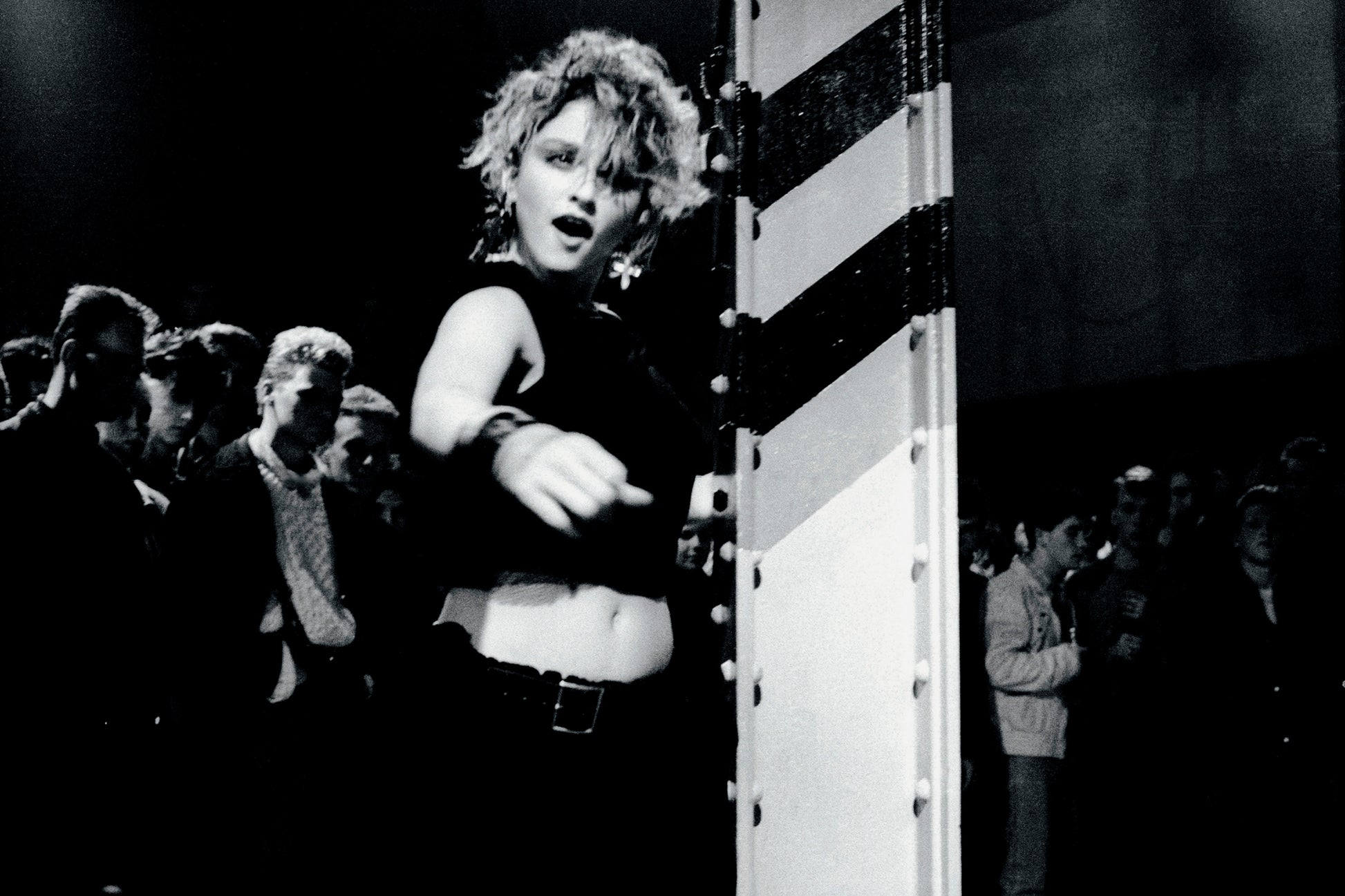 Madonna, 1984. Madonna had just had a hit with Holiday and was invited over to the Haçienda to perform so I took pictures.
