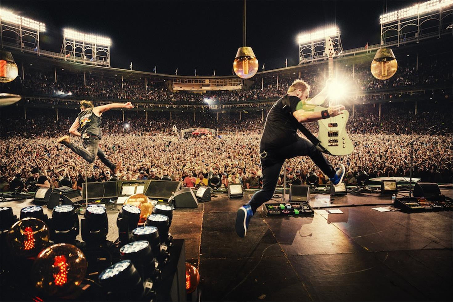 Pearl Jam playing at Wrigley Field, Chicago, 2013.