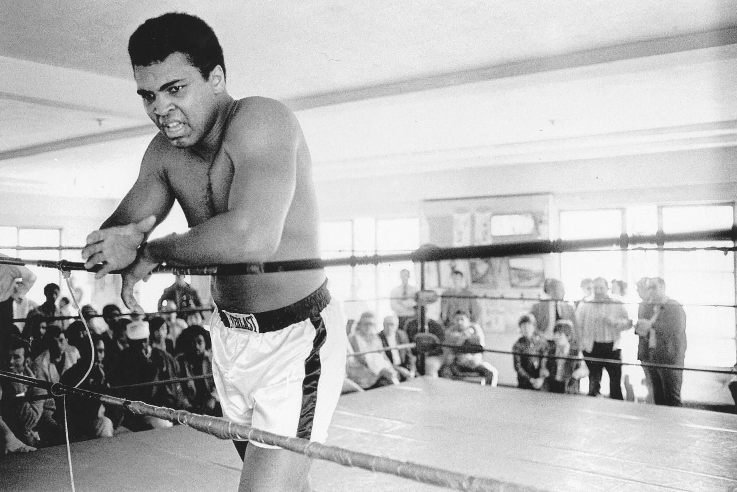 Muhammad Ali during a training session in Miami in 1974.