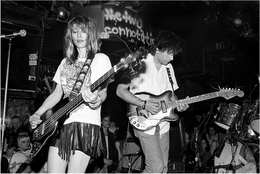 Kim Gordon and Lee Ranaldo of Sonic Youth at CBGB in New York City on June 13, 1986.