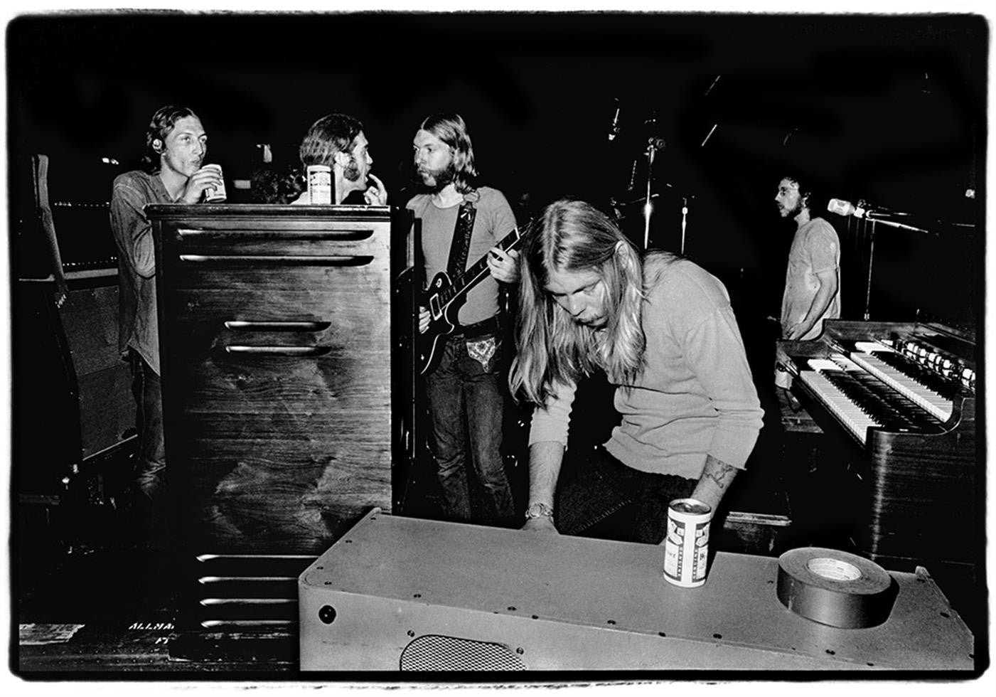 The Allman Brothers Band backstage at the Fillmore East. NY