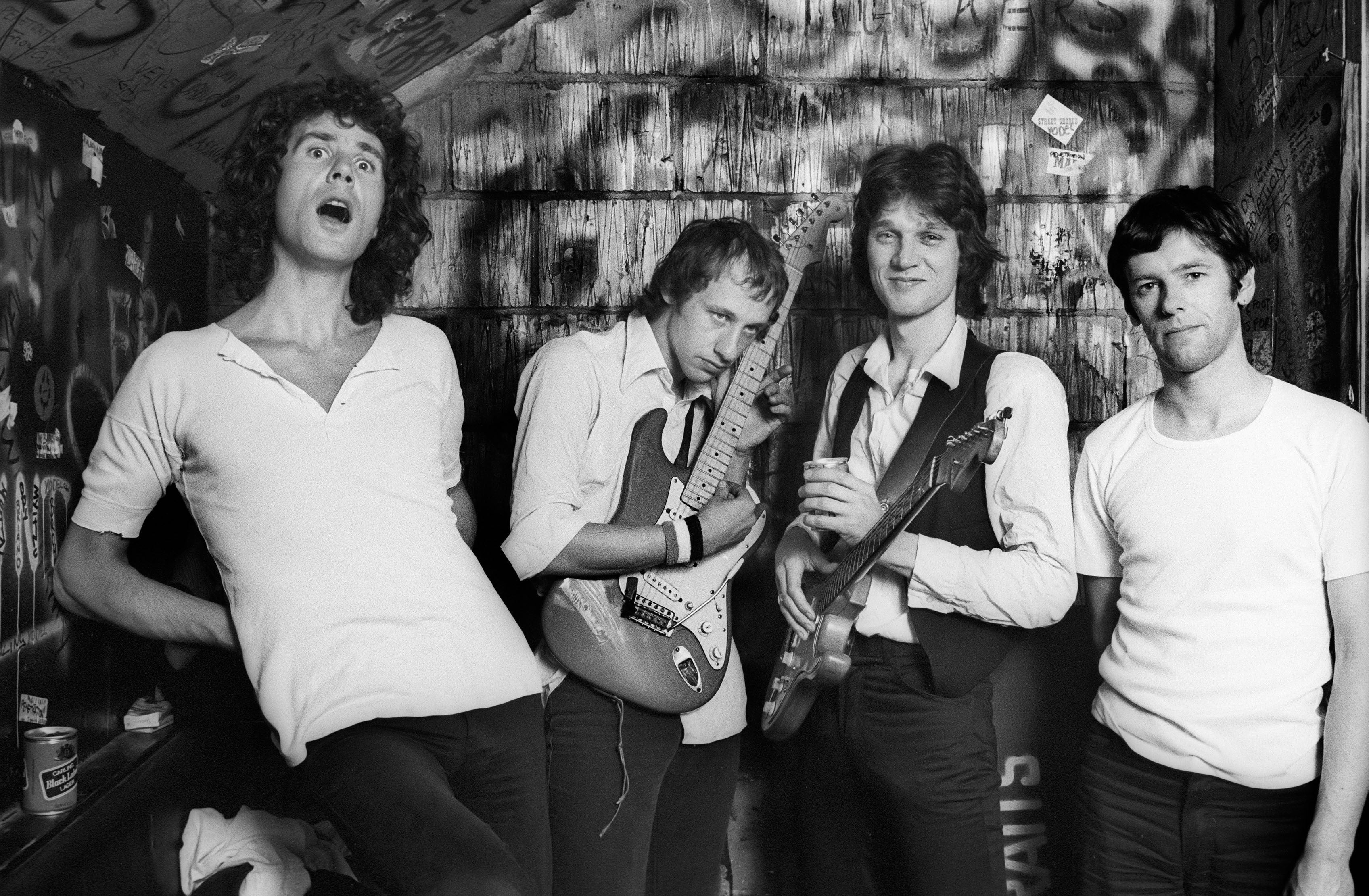 Dire Straits backstage at The Marquee Club 1978
