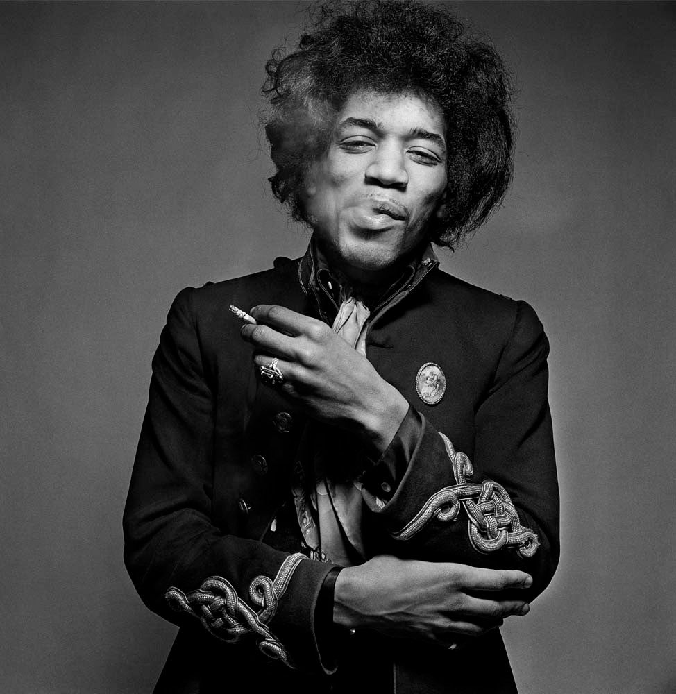 Jimi Hendrix photographed in the studio. London, UK. 1967