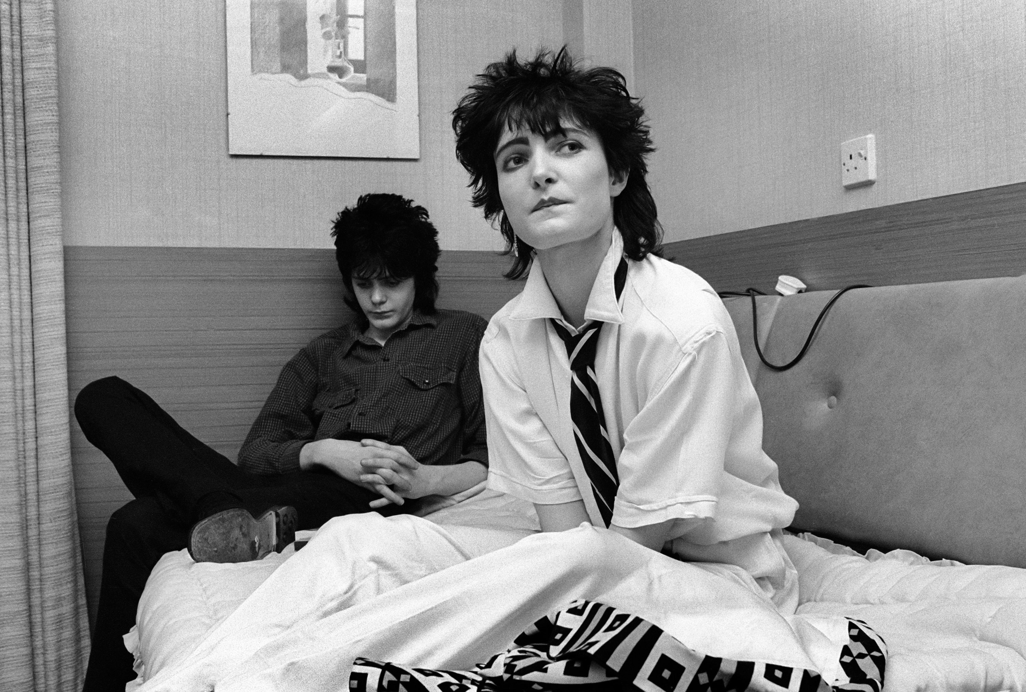 Siouxsie Sioux relaxing at the hotel before concert - 1979
