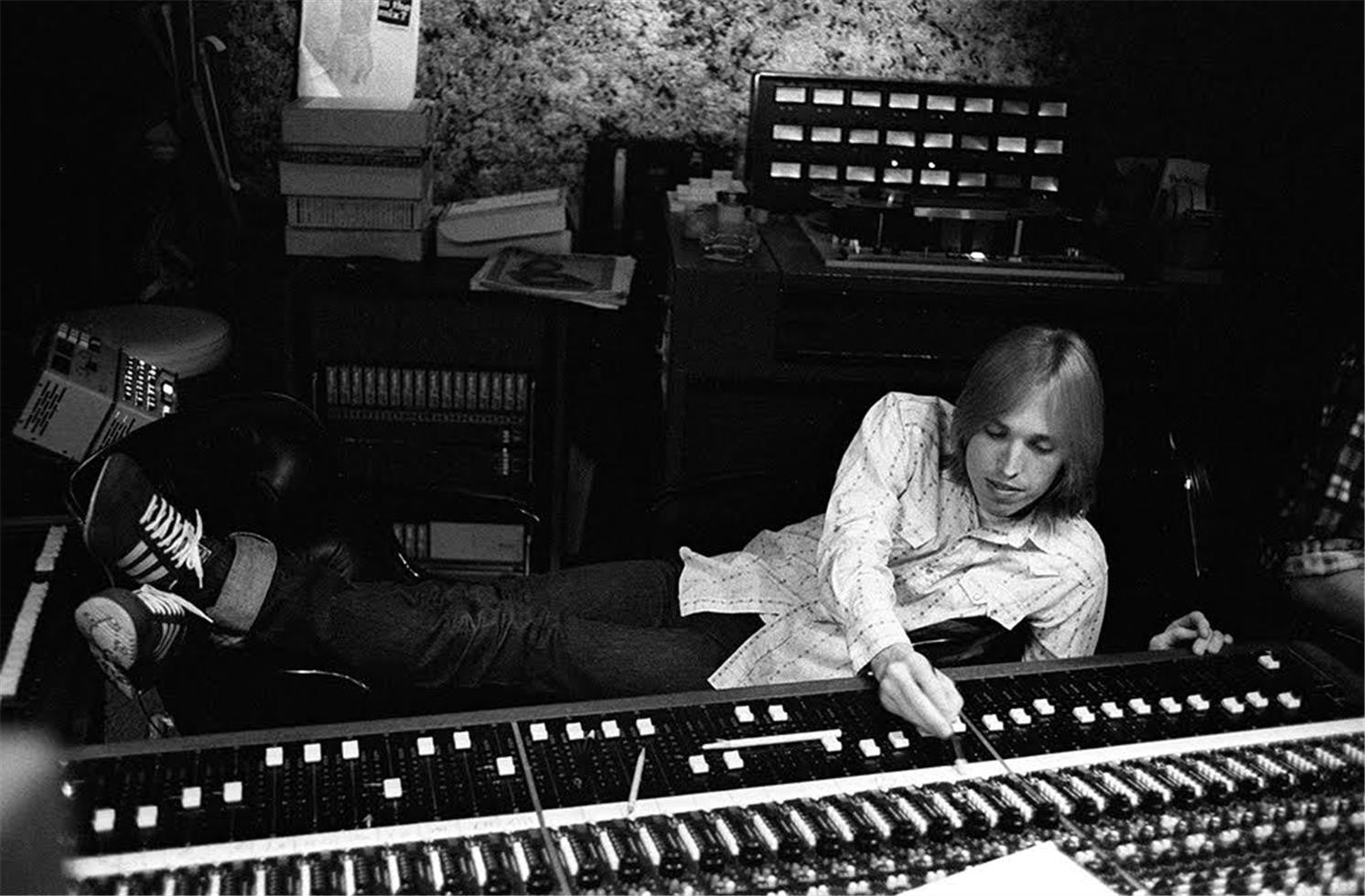 Tom Petty in studio working on Hard Promises album, 1979.