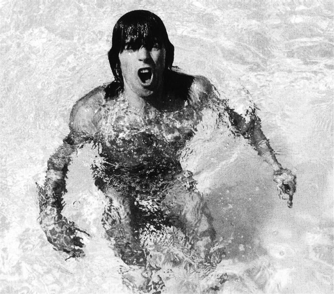 Keith Richards in his pool at Villa Nellcôte.