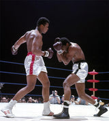 February 6th, 1967 - Muhammad Ali attacks Ernie Terrell with a left hook during the WBA World Heavyweight Title fight at the Houston Astrodome.