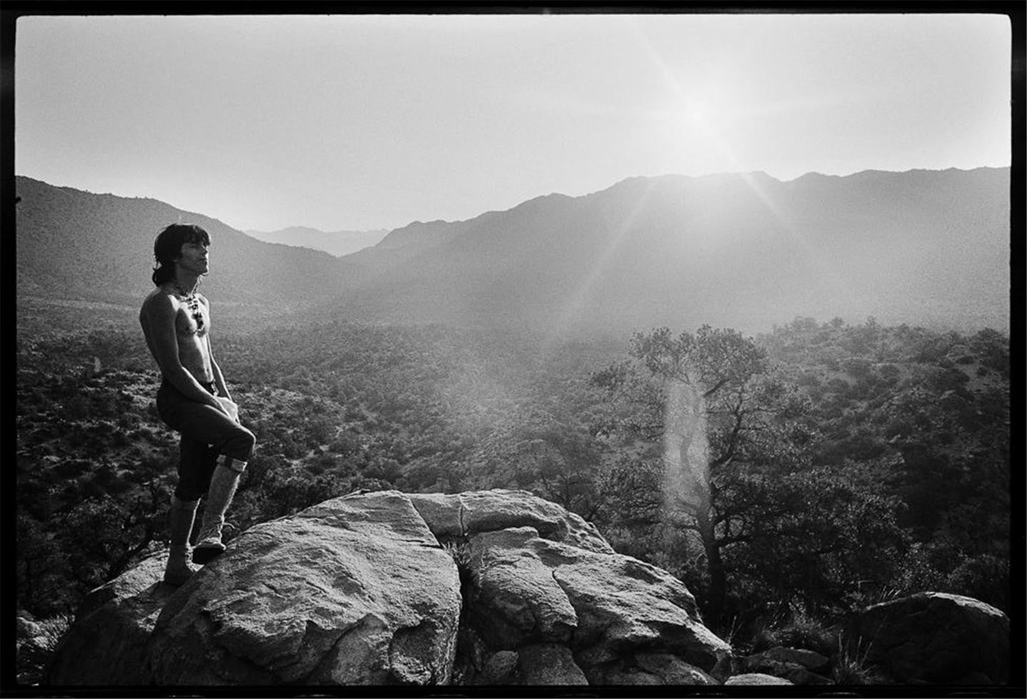 Keith Richards at sunrise in Joshua Tree National Park.