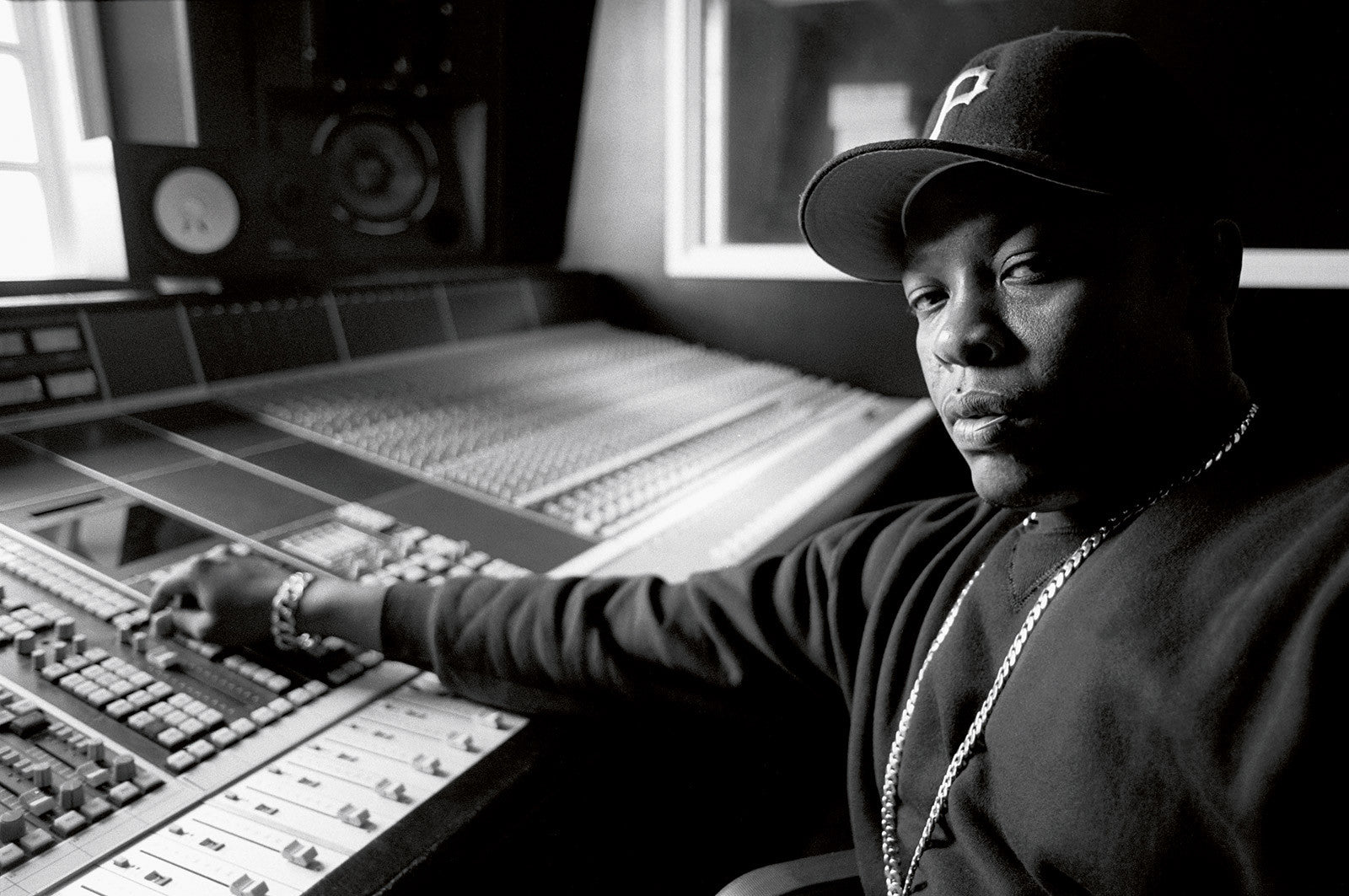 Dr Dre. in the studio.