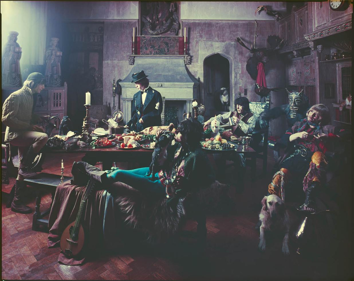 The Rolling Stones "Mick Feeding Goat".
Taken at the Sarum Chase Mansion in Hampstead, London. 1968