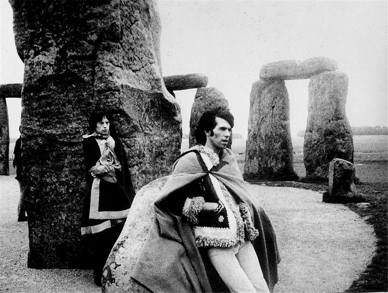 Mick Jagger and Keith Richards at Stonehenge,1967.
