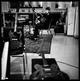 Dave Grohl in studio.