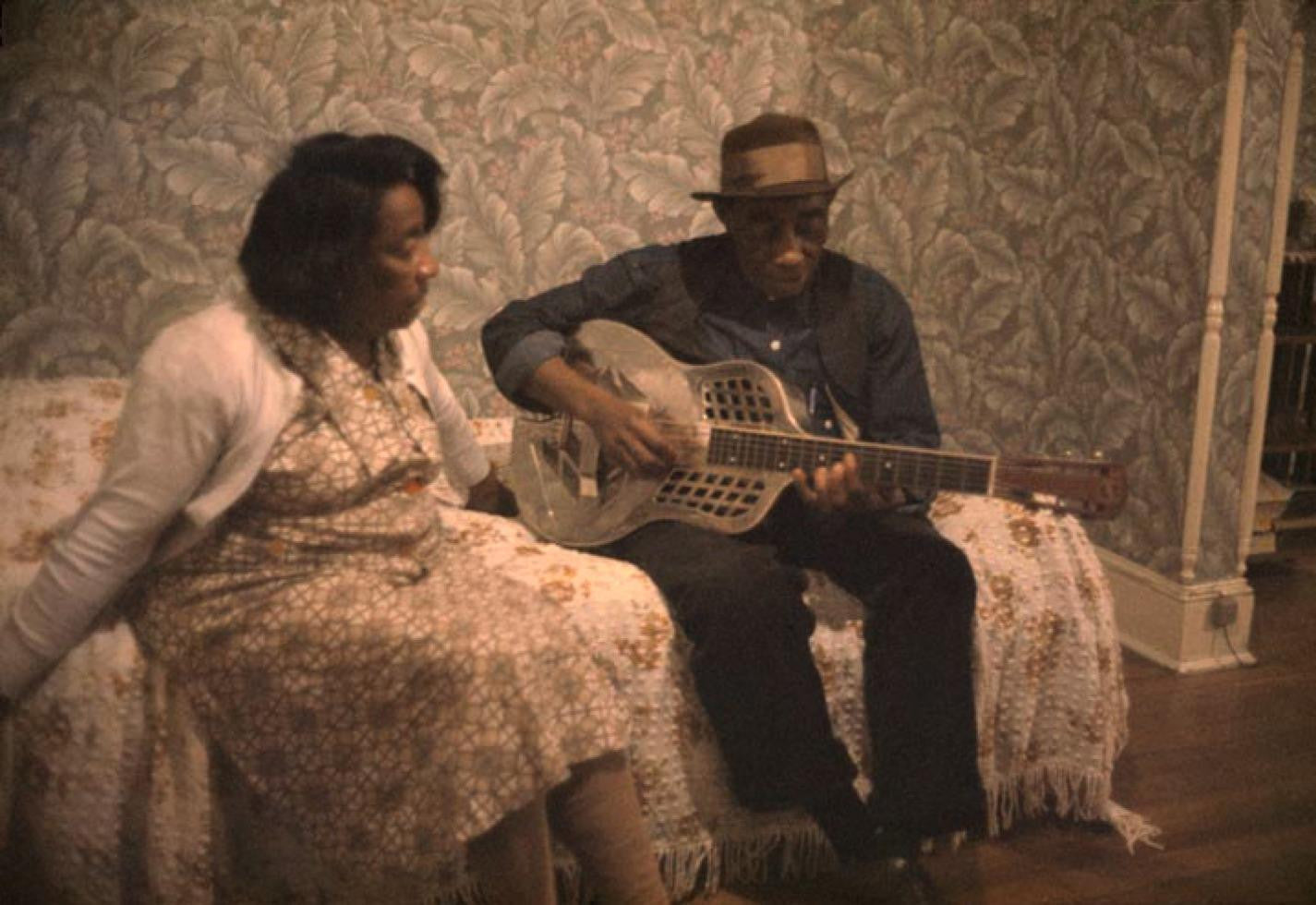 Mississippi John Hurt in Hotel room in Newport, RI. 1963