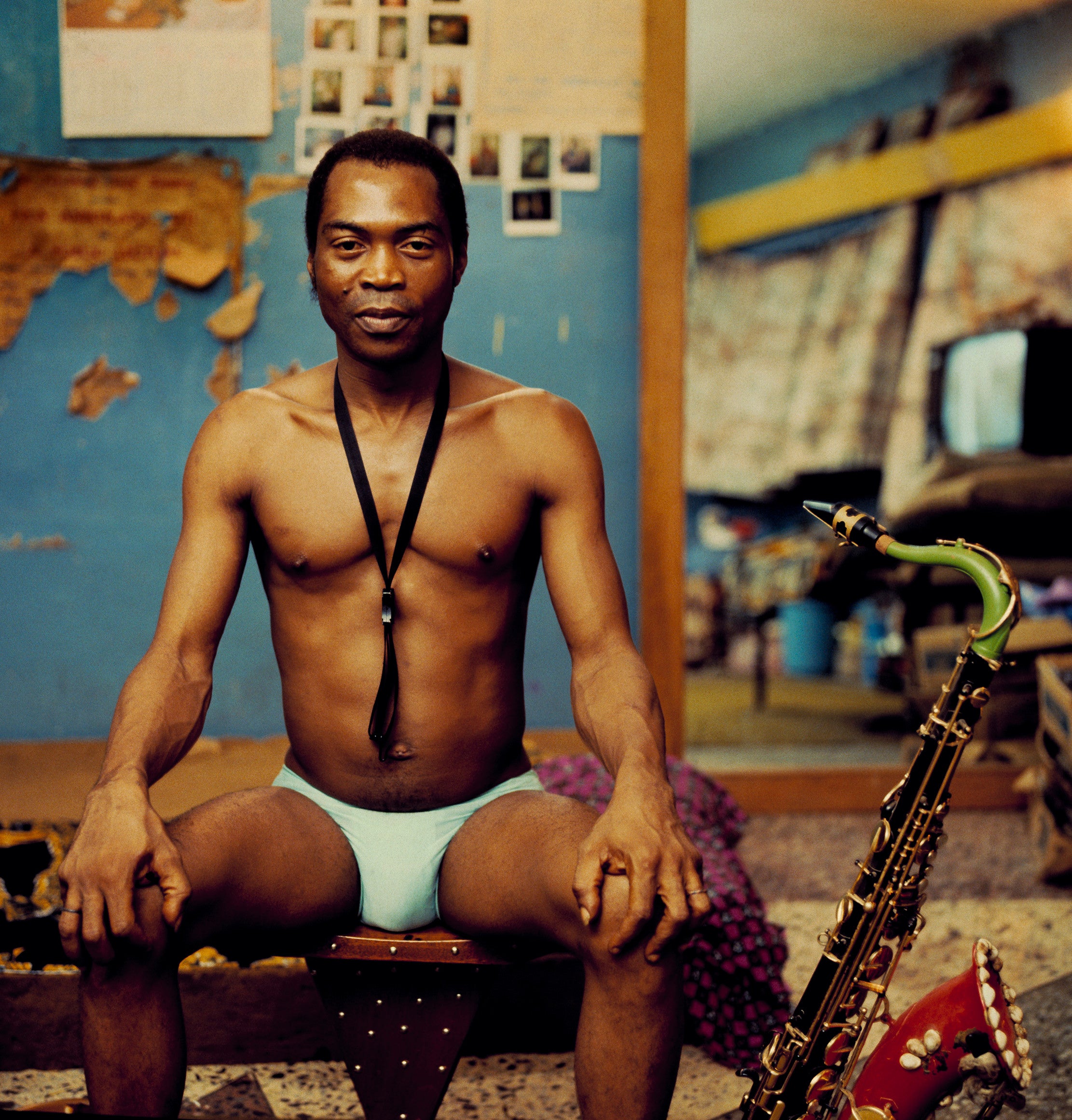 Fela Kuti at home in Lagos 1978
