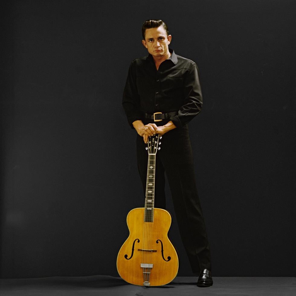 Johnny Cash portrait.