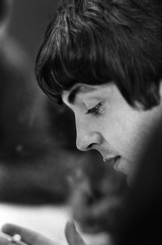 Paul McCartney captured backstage before what would be their last live concert performance, in San Francisco at Candlestick park, August 29, 1966.