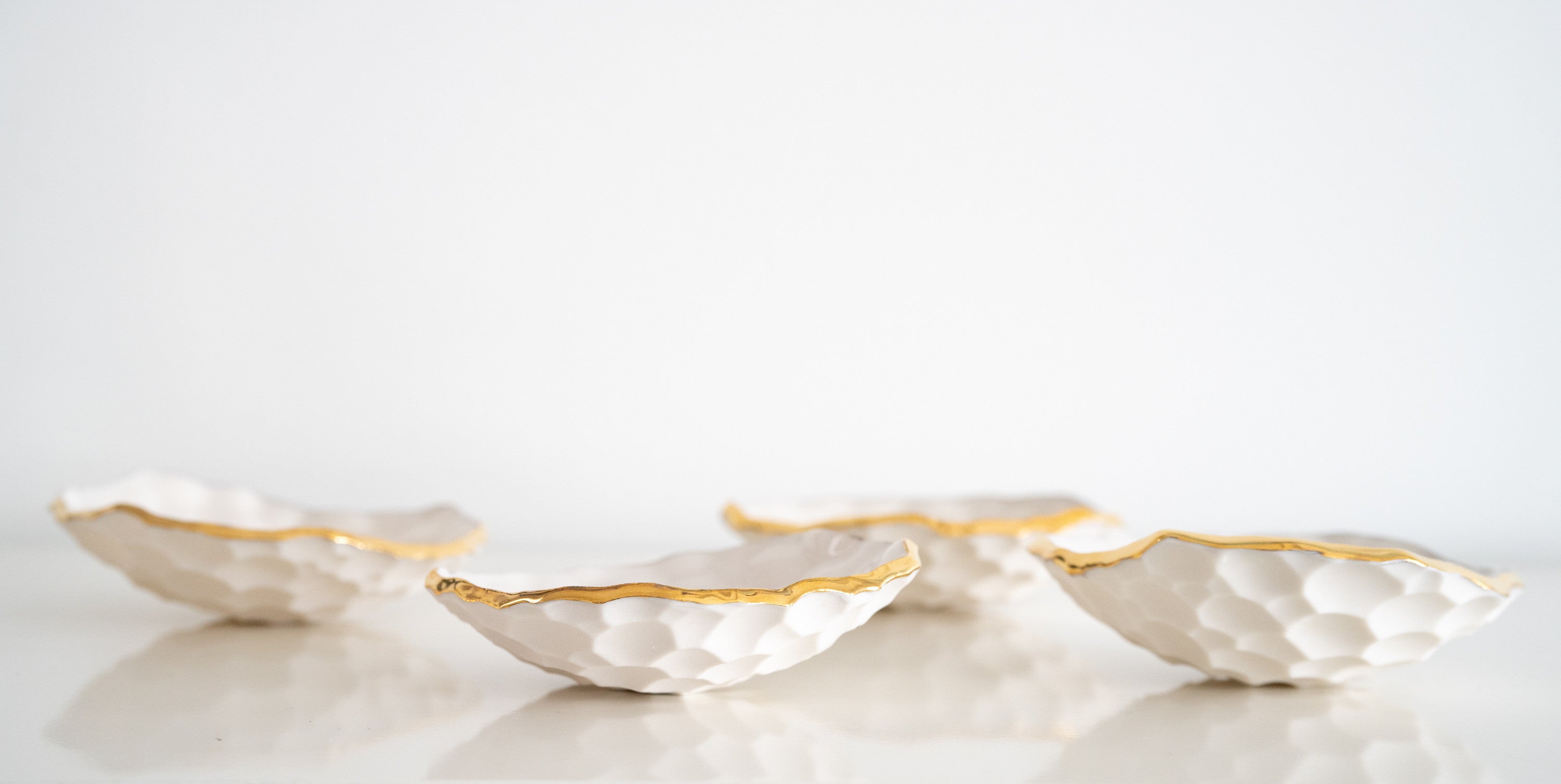 Small white textured dish