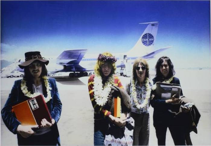 Led Zeppelin in Hawaii. Hand colored by the Artist.
1973