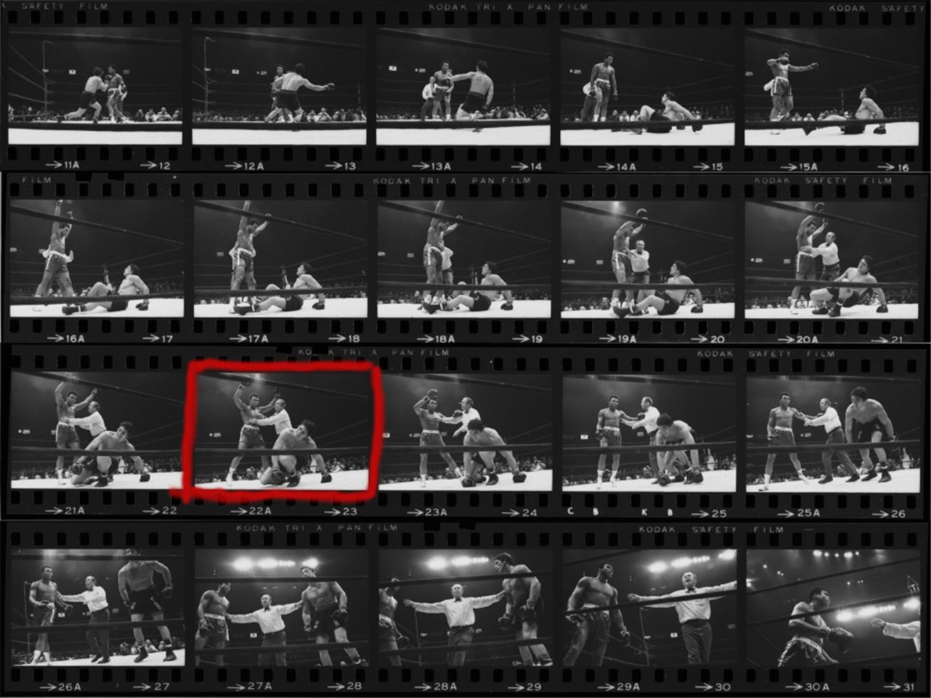 December 7th, 1970 - NABF Heavyweight Title contact sheet of Muhammad Ali versus Oscar Bonavena during fight at Madison Square Garden