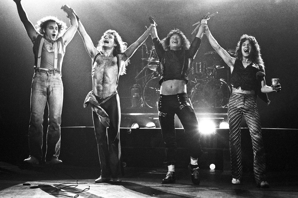 Van Halen performing on stage. 1979