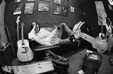 Neil Young backstage at the Electric Factory, Philadelphia, PA. 1970