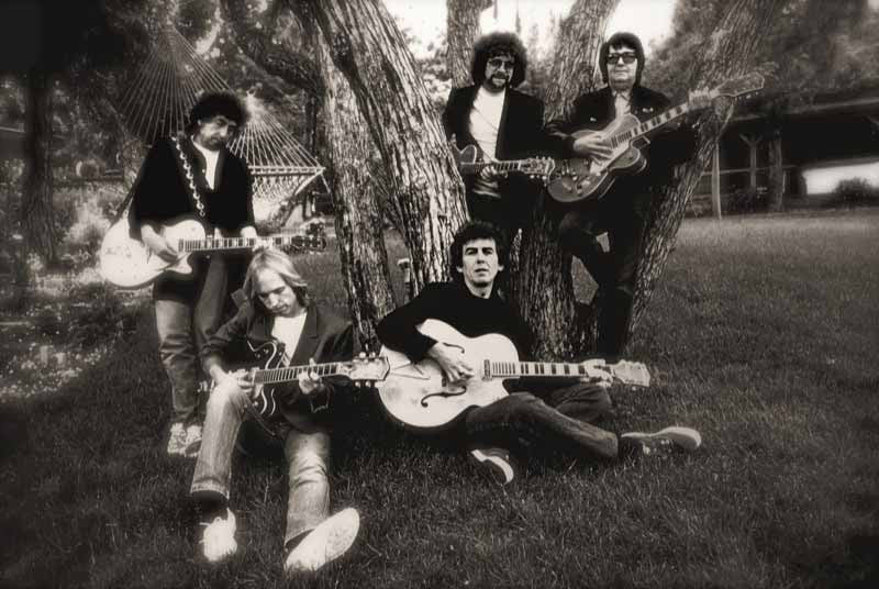 Traveling Wilburys at Tom Petty's house. Encino, CA. 1988