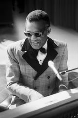 American singer, songwriter, composer and pianist, Ray Charles performing during a recording for The Carol Burnett Show which was first aired 26th January 1972. 