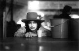 Bob Dylan sitting bacstage during the Rolling Thunder review tour. 1975