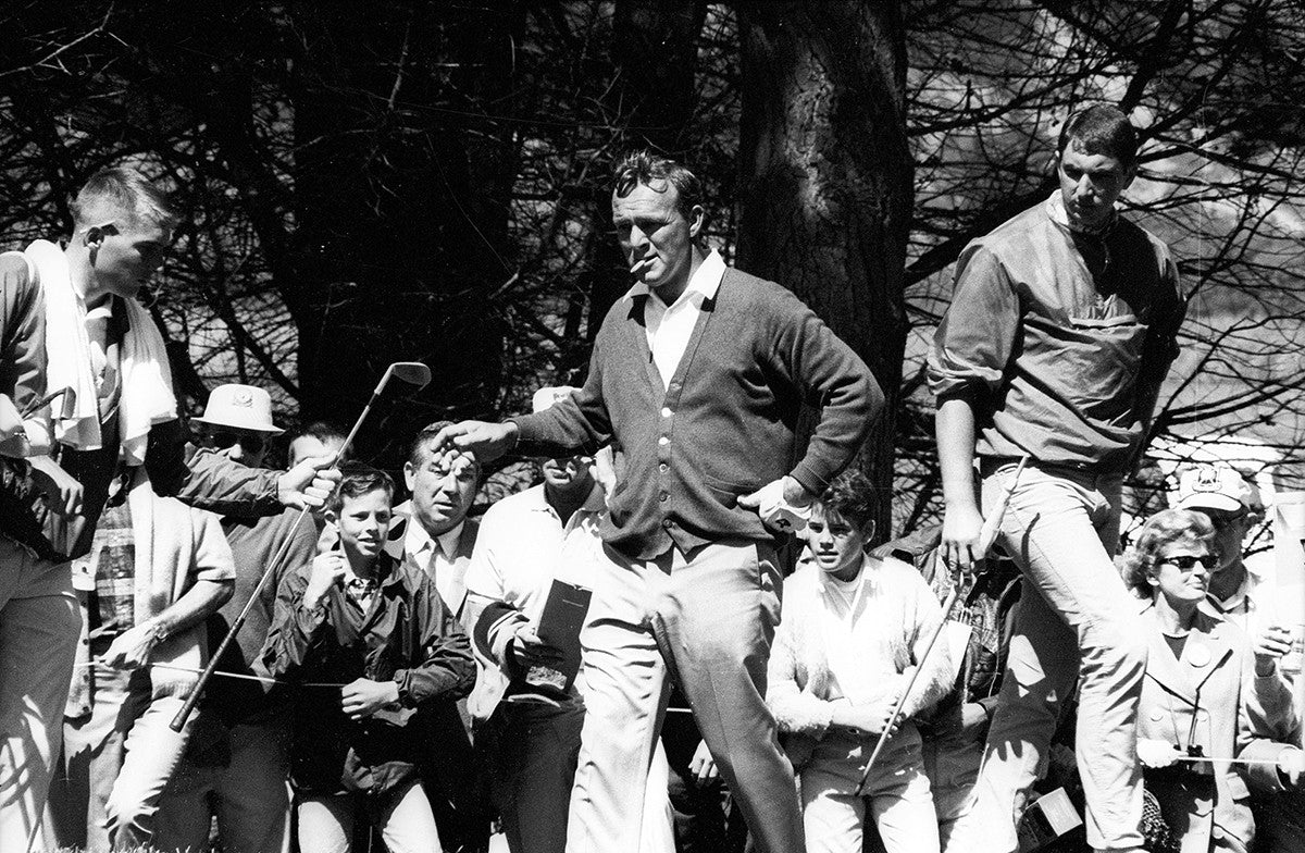 Arnold Palmer walking with cigarette