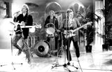 The Police playback in the television studios for the pop music show Rock Planet in Amsterdam for Dutch TV. There was only one photographer at this very first television appearance of this totally unknown group.