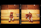 Kanye West taken during the College Dropout album cover session, 2003.