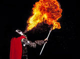 KISS, Gene Simons blowing fire, NYC, 1979