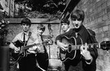 The Beatles behind Abbey Road Studios, 1963.
