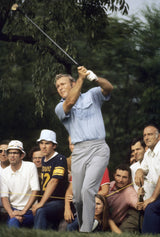 Arnold Palmer hits a tee shot during Round 3 of the 1973 US Open at Oakmont CC. Oakmont, Pennsylvania.