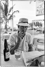 Hunter Thompson in Cozumel, MX. 1974.
