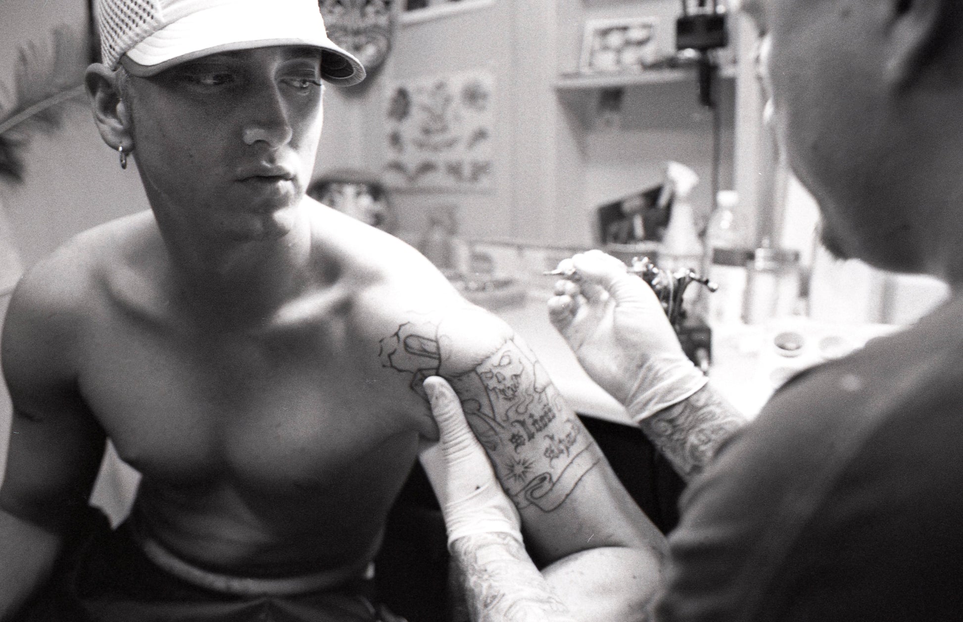 Eminem &amp; Mr. Cartoon, Spotlight Tattoo Shop, Los Angeles, CA, 1999 Archival Pigment Print
