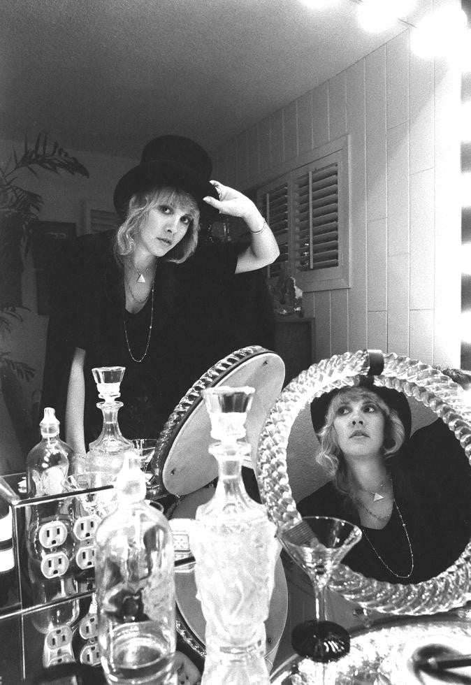 Stevie Nicks in her dressing room. 1981