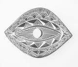 Sgraffito Spirit Eye Meze Plate - Slate