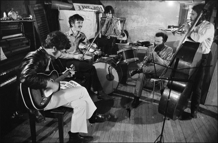 The Band at Rick Danko's house (Big Pink). 1969