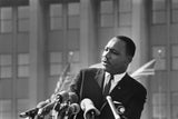 Dr. Martin Luther King makes a speech at the ‘Illinois Rally for Civil Rights’ at Soldier Field in Chicago, IL, US, June 21, 1964.