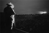 Country Music legend Tex Ritter appears before the crowd at the original 1972 Dripping Springs Reunion, near Austin, Texas.