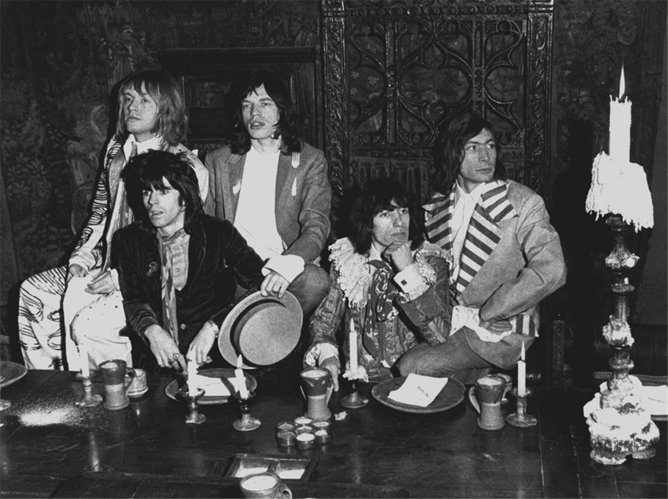 The Rolling Stones at the release party for the Beggars Banquet Album. Kensington, London. 1968