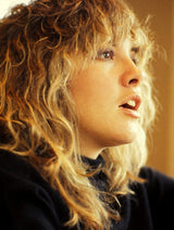 Stevie Nicks of Fleetwood Mac on a cruise boat in the harbor of Rotterdam, Netherlands, April, 1977.