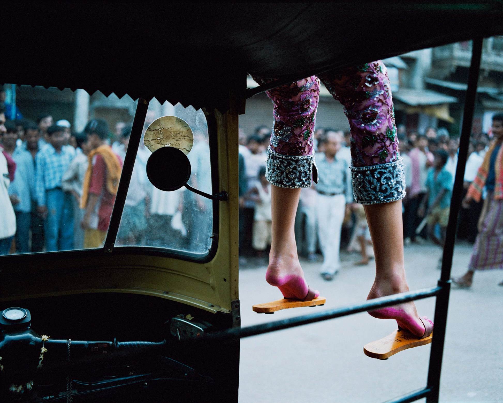 Pink Feet on Rickshaw