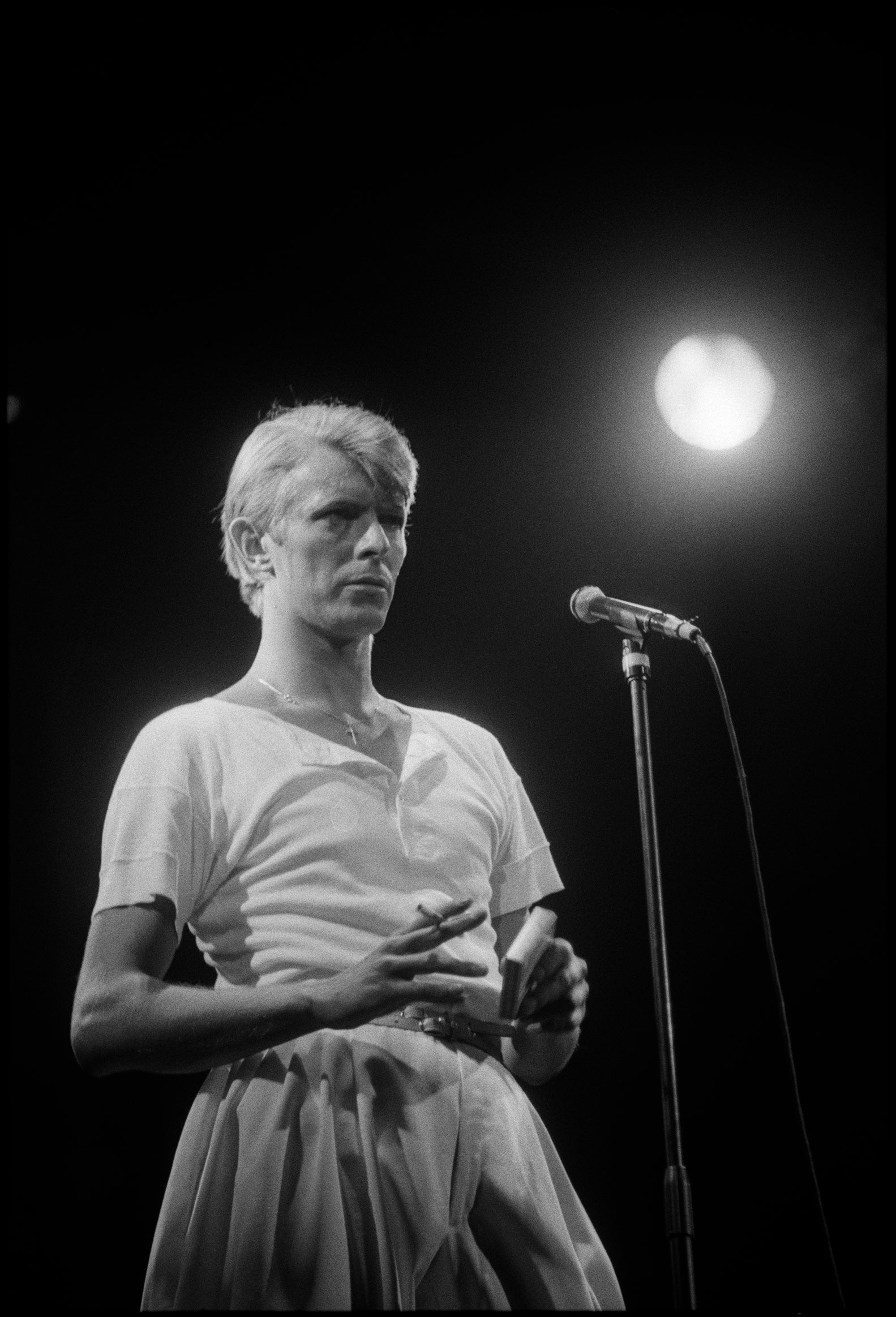 David Bowie on the Isolar II Tour at Oakland Coliseum in Oakland, Calif., 1978.
