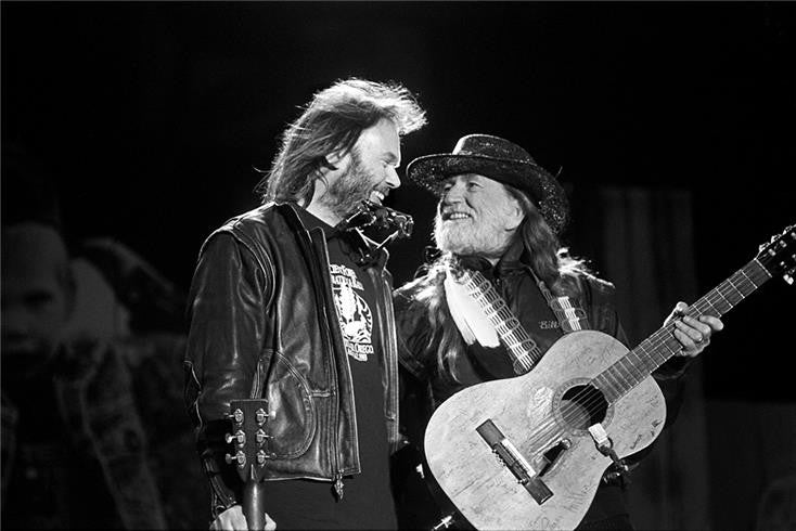 Neil Young and Willie Nelson, Farm Aid, Ames, Iowa, 1993